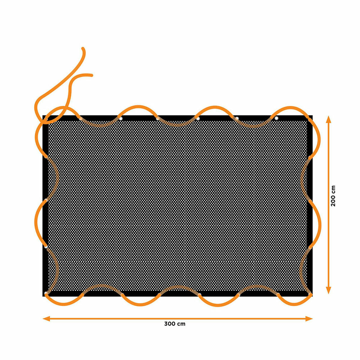 Sleppe nett Black & Decker 2 x 3 m Plast